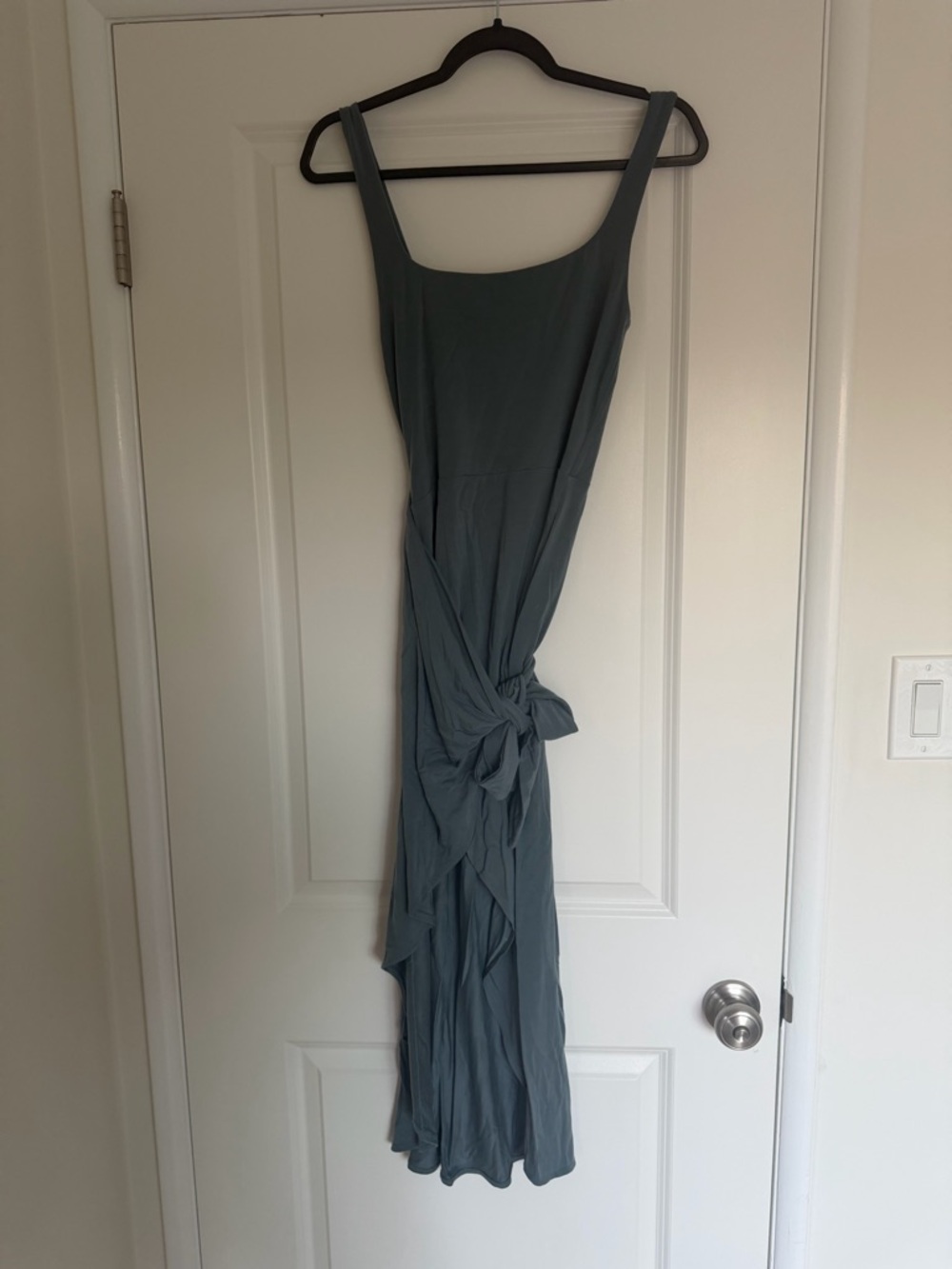 Wilfred Slate Blue tie-Front midi Dress